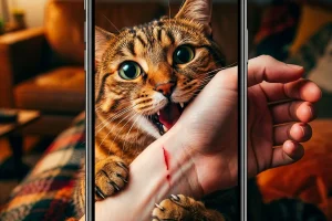 Il gesto istintivo con la tua gatto che trasforma una carezza in un attacco