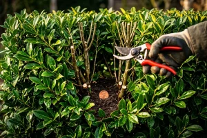 Siepe invernale più fitta in pochi mesi con una sola potatura di fine inverno